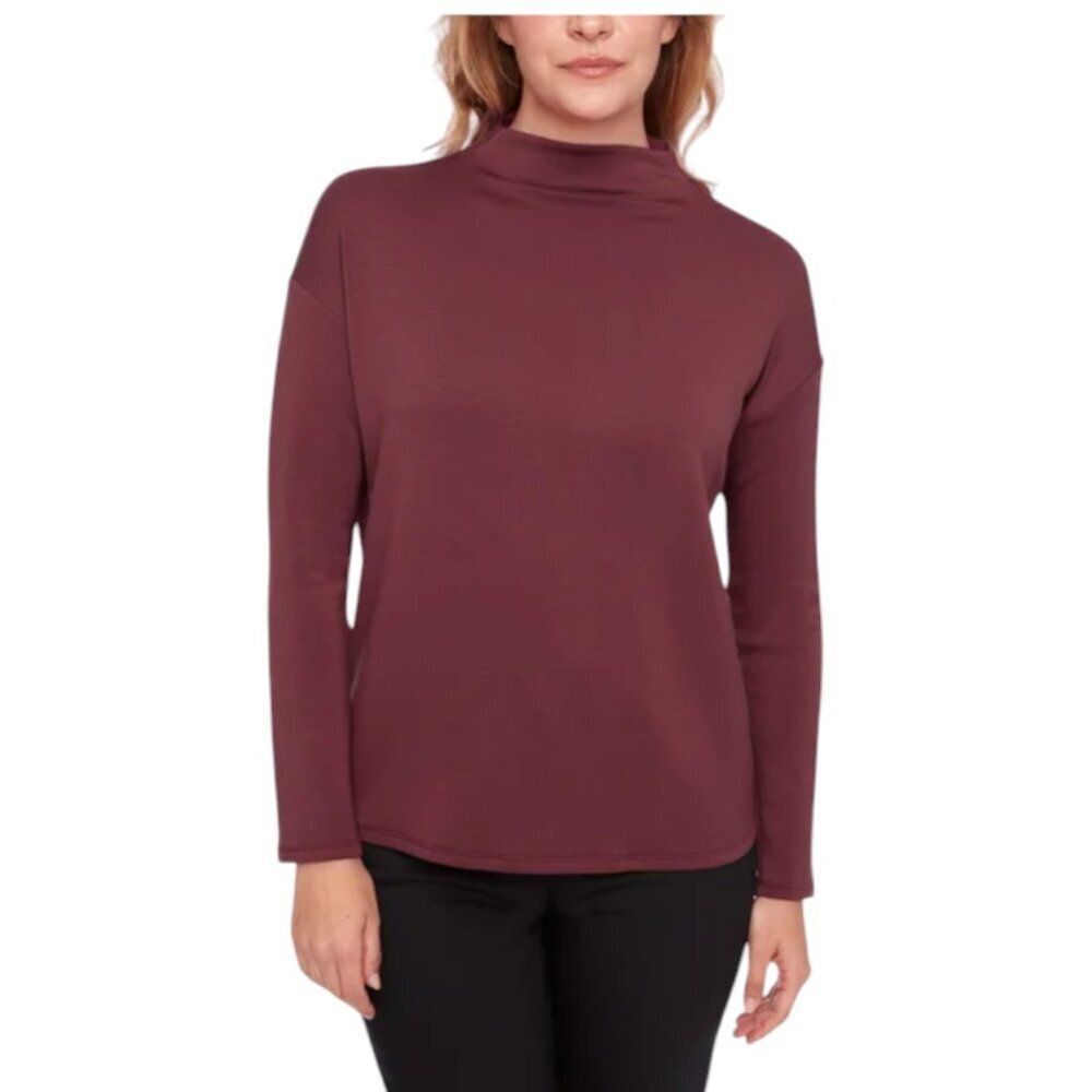 NEW UP! Long Sleeve Mock Neck Top | Burgundy